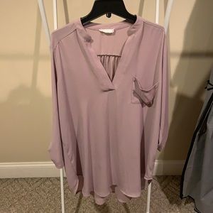 Lush purple polyester blouse